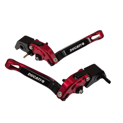 Ducati 937 Monster + 2021-2026 Adjustable Red Black Clutch & Brake Levers