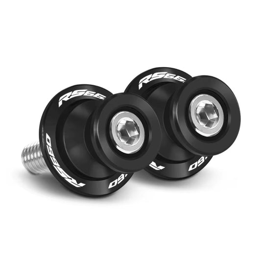 Aprilia RS660 RS 660 Rear Swingarm Spools Paddock Stand Bobbins - Black