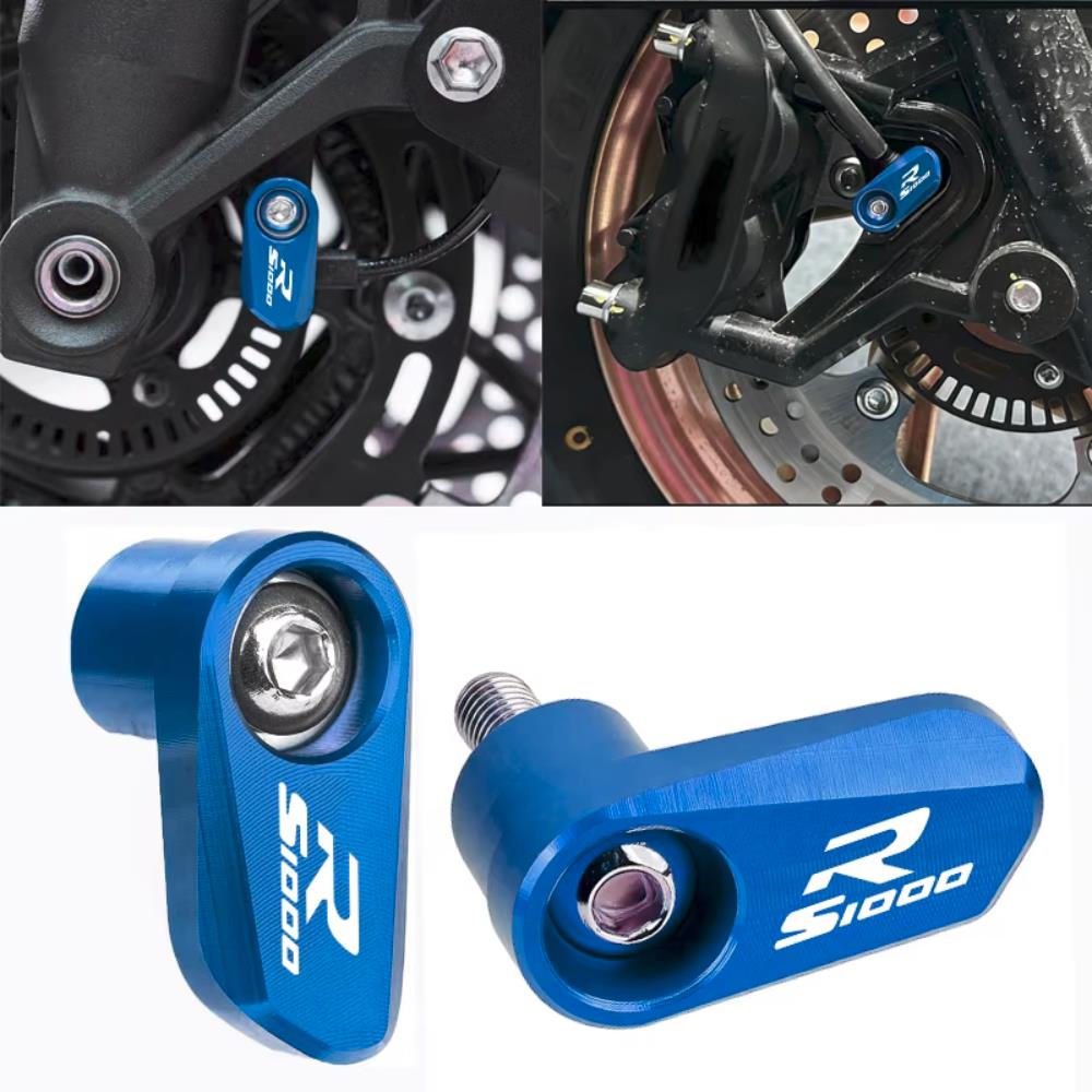 BMW S1000R 2009-2026 Front & Rear Wheel ABS Sensor Guards Blue