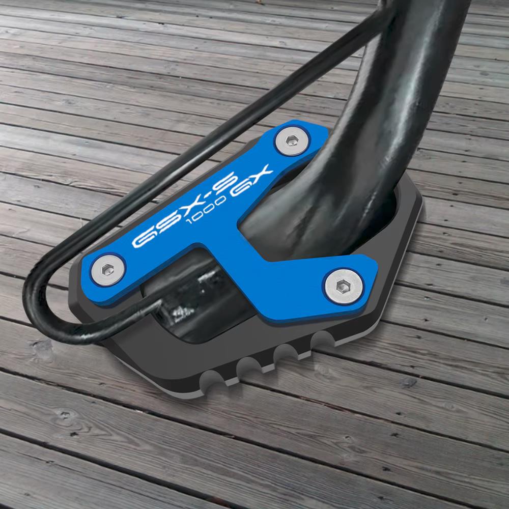 Blue CNC Side Stand Kickstand Shoe Extender - Suzuki GSX-S1000GT 2024-2026