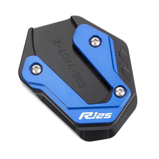 Blue CNC Side Stand Kickstand Shoe Extender - Yamaha YZF-R125 2014-2026