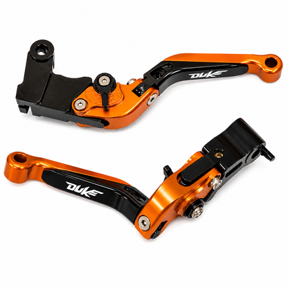 Adjustable Extendable Clutch Brake Lever Set Black/Orange KTM 890 Duke 2020-2025