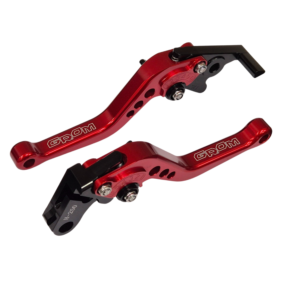 Short Red Clutch & Brake Levers - Honda GROM / MSX125 2013-2026