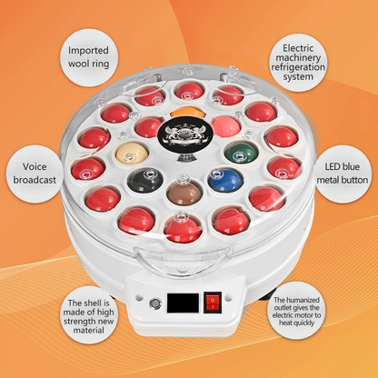22-Ball Snooker & English Pool Ball Cleaner Machine – UK Plug 220V