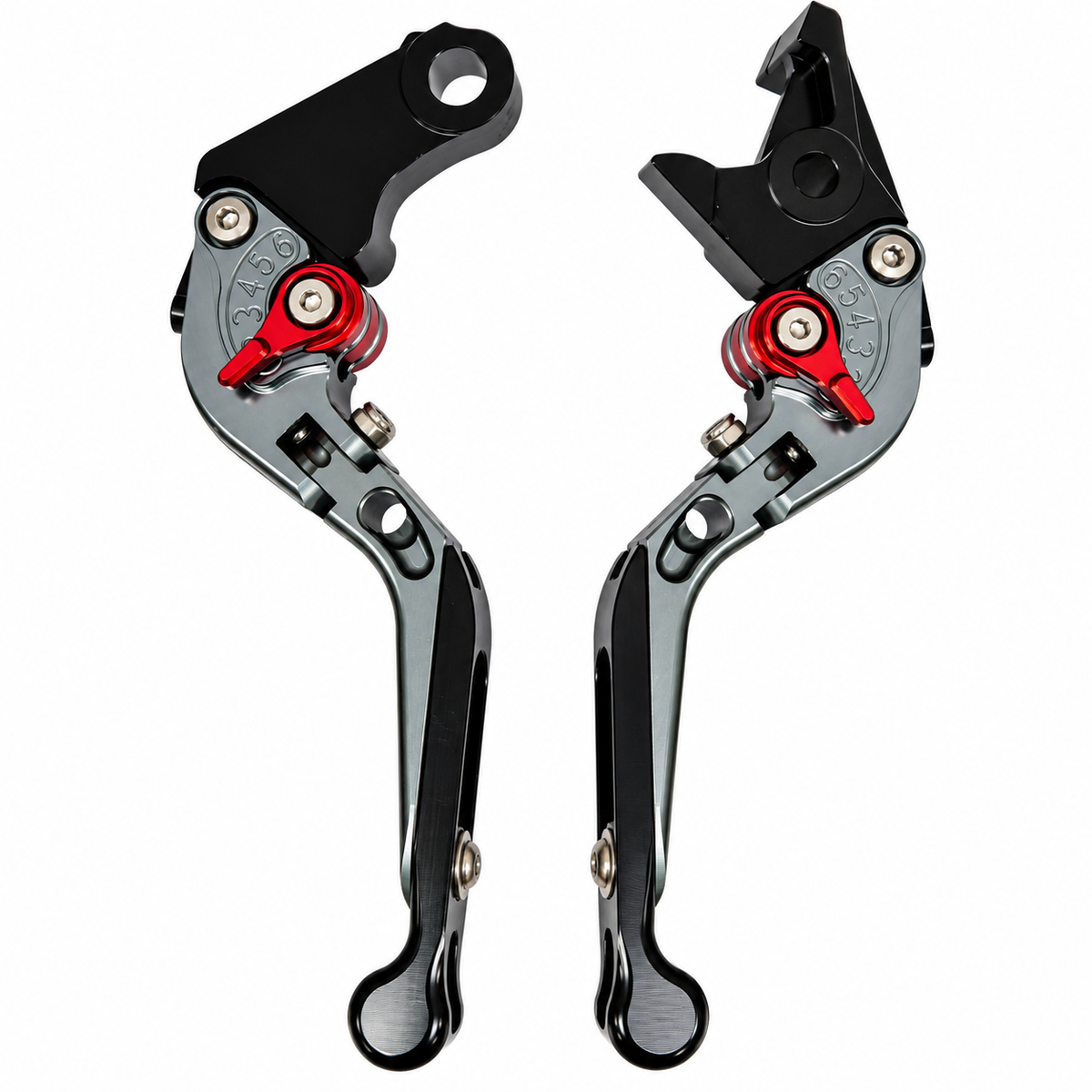 Titanium / Black Clutch Brake Lever Set - Honda CB599 / CB600 HORNET 1998-2006