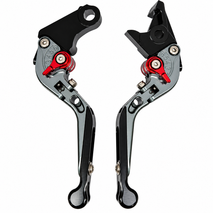 Titanium / Black Clutch Brake Lever Set - Honda CB599 / CB600 HORNET 1998-2006