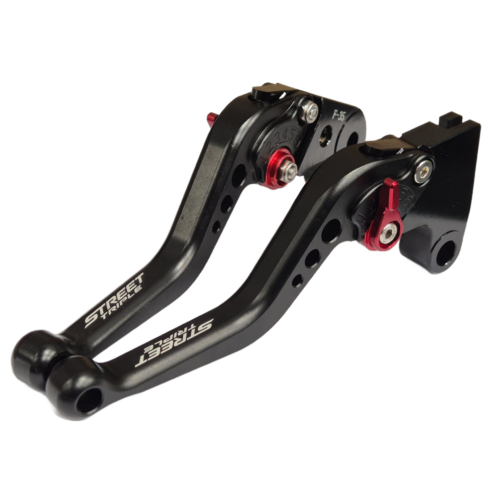 Short Black Clutch & Brake Lever For Triumph 675 Street Triple R / RX 2009-2016