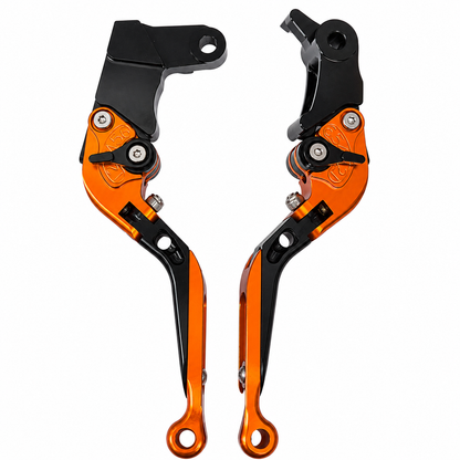 Adjustable Extendable Clutch Brake Lever Set Black/Orange KTM 890 Duke 2020-2025