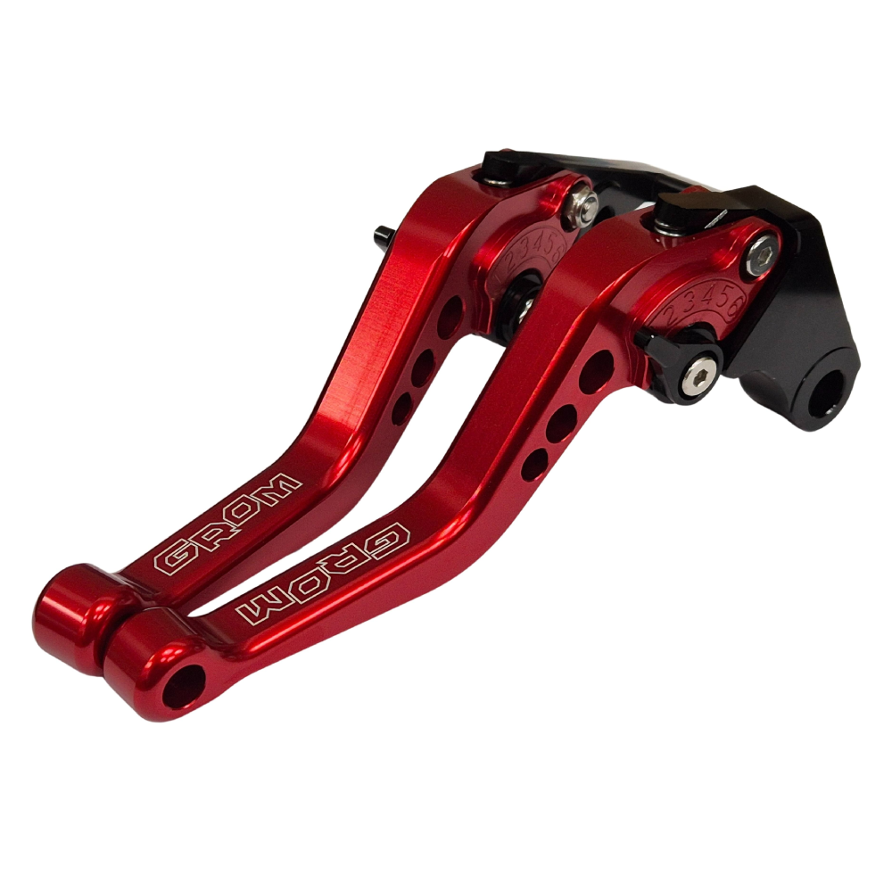 Short Red Clutch & Brake Levers - Honda GROM / MSX125 2013-2026