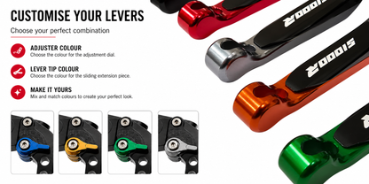 Motorcycle clutch & Brake lever extension customization colours