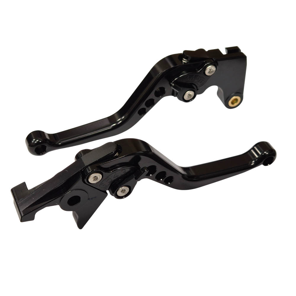 Short Black Clutch & Brake Levers For Yamaha YZF-R6 1999-2004