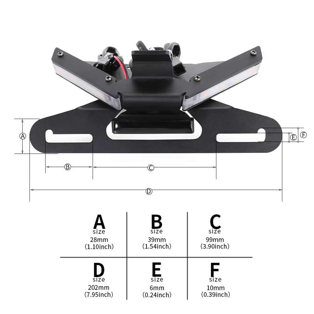 Motorcycle Tail Tidy Mount License Plate LED Ducati Streetfighter V4 / V4S / V2