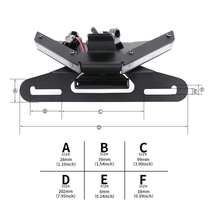 Motorcycle Tail Tidy Mount License Plate LED Ducati Streetfighter V4 / V4S / V2