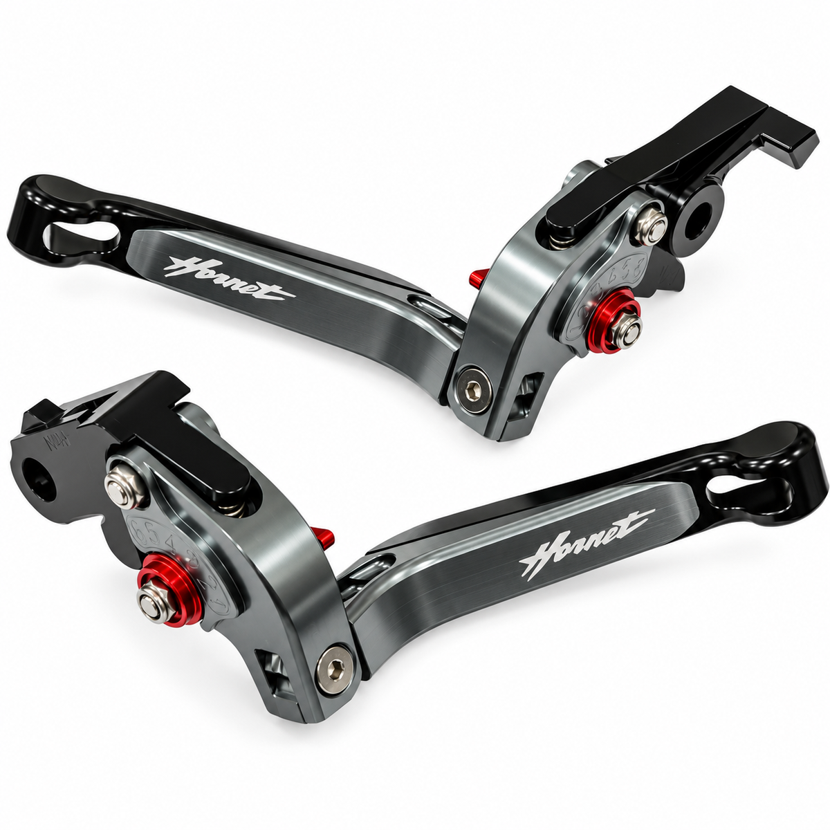 Titanium / Black Clutch Brake Lever Set - Honda CB599 / CB600 HORNET 1998-2006