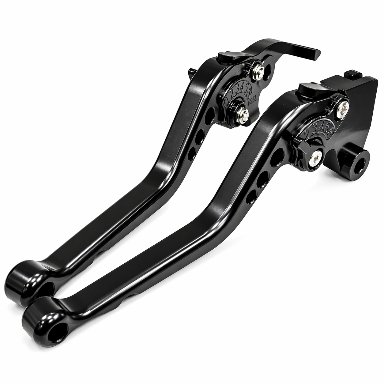 Black Long Adjustable Brake & Clutch Lever - Royal Enfield Scram 411 2022-2026