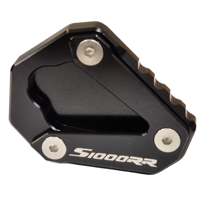 Black CNC Side Stand Kickstand Shoe Extender - BMW S 1000 RR S1000RR 2019-2025