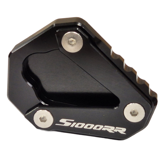 Black CNC Side Stand Kickstand Shoe Extender - BMW S 1000 RR S1000RR 2019-2025