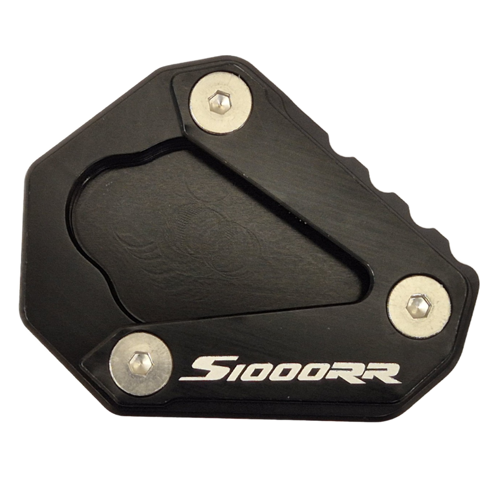 Black CNC Side Stand Kickstand Shoe Extender - BMW S 1000 RR S1000RR 2019-2025