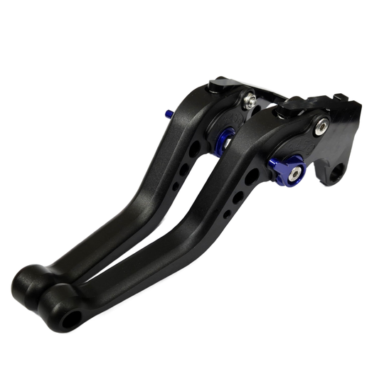 CNC Short Black Blue Clutch & Brake Levers For Yamaha YZF-R125 2014-2018