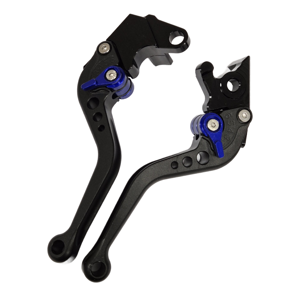 CNC Short Black Blue Clutch & Brake Levers For Yamaha YZF-R125 2014-2018