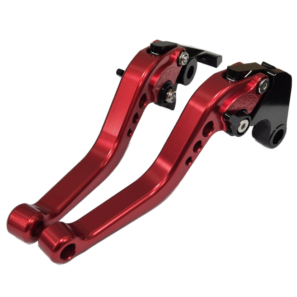 Short Clutch Brake Lever Set - Red - HONDA TRANSALP 750 XL750 2023-2025