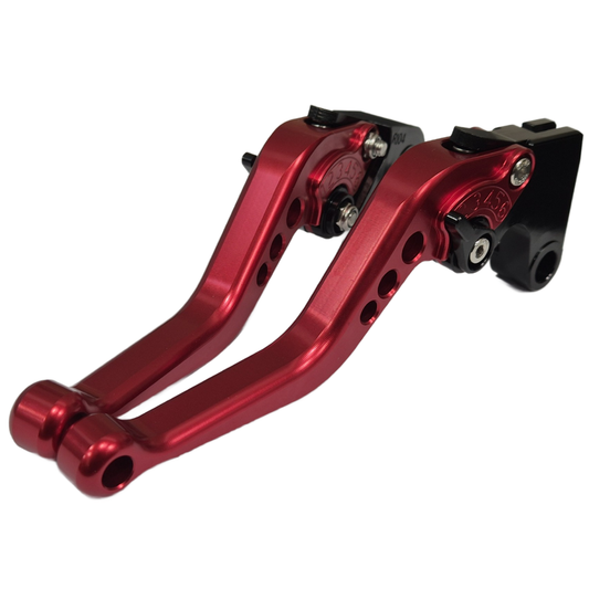 Short Red Clutch & Brake Levers For Yamaha YZF-R6S 2006-2007