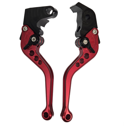 Short Red Clutch & Brake Levers For Yamaha YZF-R6 2005-2016