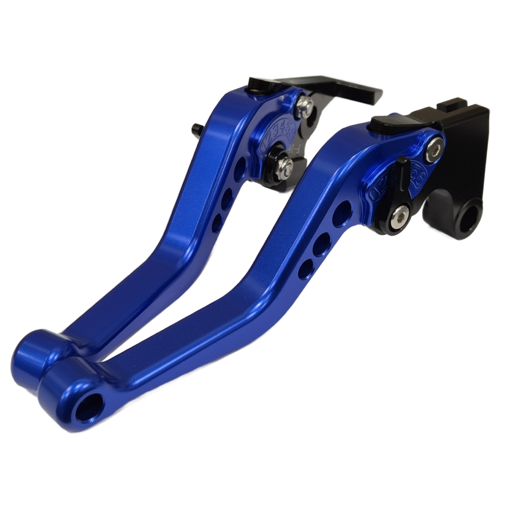 Short Blue Clutch & Brake Levers For Yamaha FJ-07 / MT-07 2014-2025