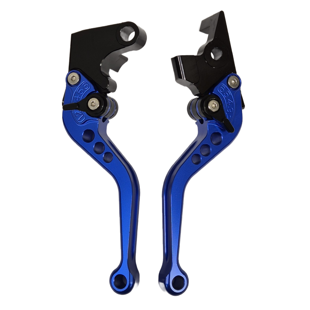 Short Blue Clutch & Brake Levers For Yamaha FJ-07 / MT-07 2014-2025