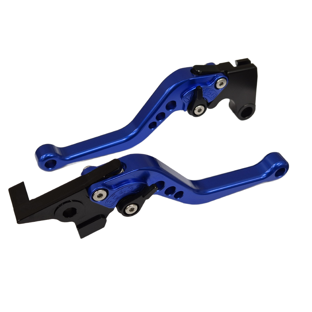 Short Blue Clutch & Brake Levers For Yamaha FJ-07 / MT-07 2014-2025