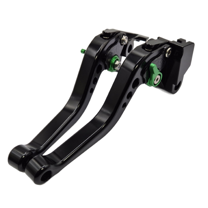 Short Black Green Clutch & Brake Levers For Kawasaki Z650 2017-2025