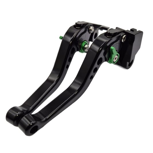 Short Black Green Clutch & Brake Levers - Kawasaki Ninja 650R / ER-6F 2017-2023
