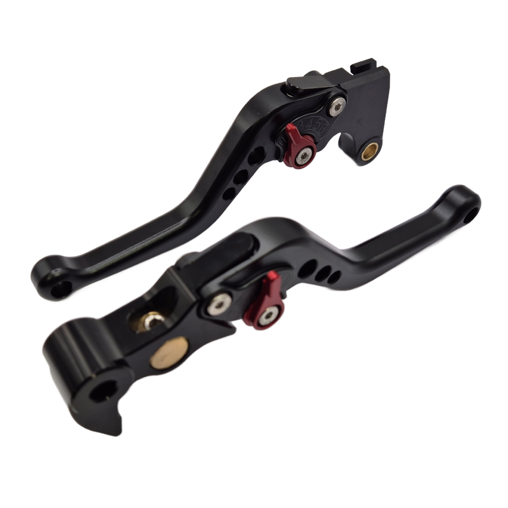 Short Black Clutch & Brake Levers For Yamaha YZF-R1 / R1M / R1S 2015-2024