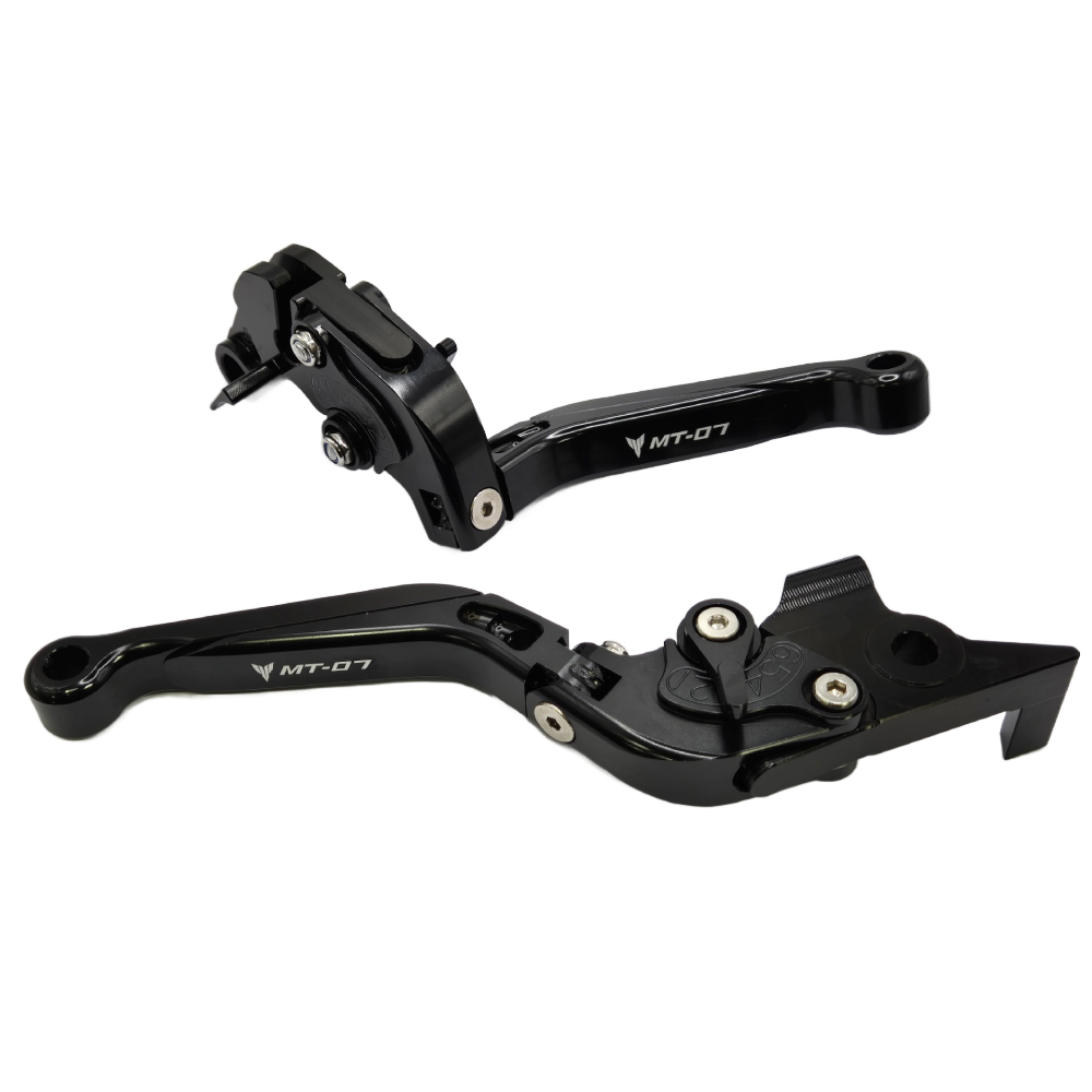 Yamaha MT-07 2014-2025 Adjustable Clutch Brake Lever Set - Black / Black