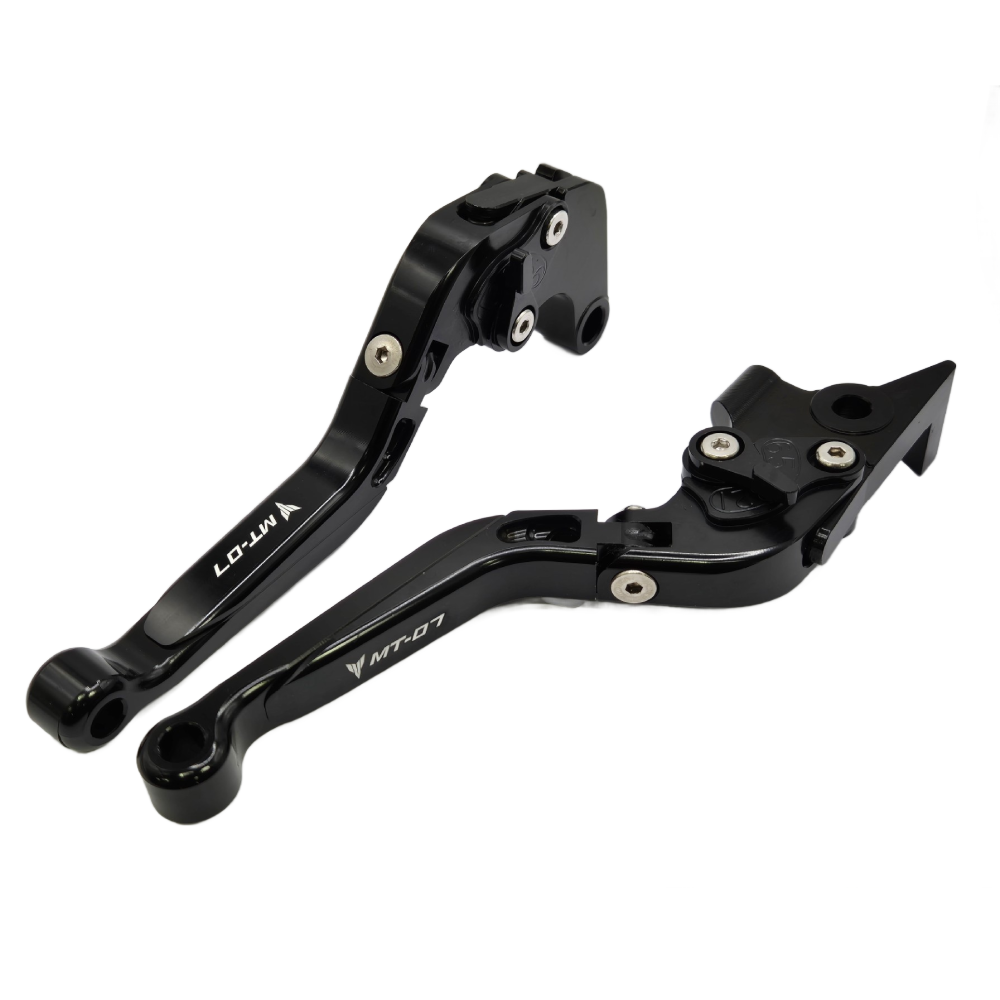 Yamaha MT-07 2014-2025 Adjustable Clutch Brake Lever Set - Black / Black