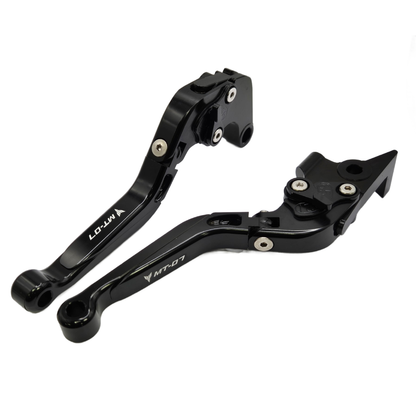 Yamaha MT-07 2014-2025 Adjustable Clutch Brake Lever Set - Black / Black