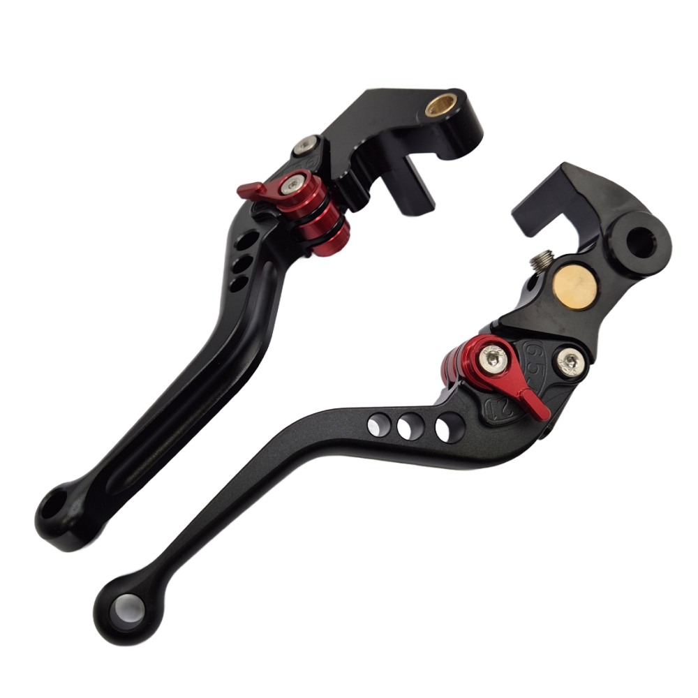 Short Black Clutch & Brake Levers For Yamaha YZF-R1 / R1M / R1S 2015-2024