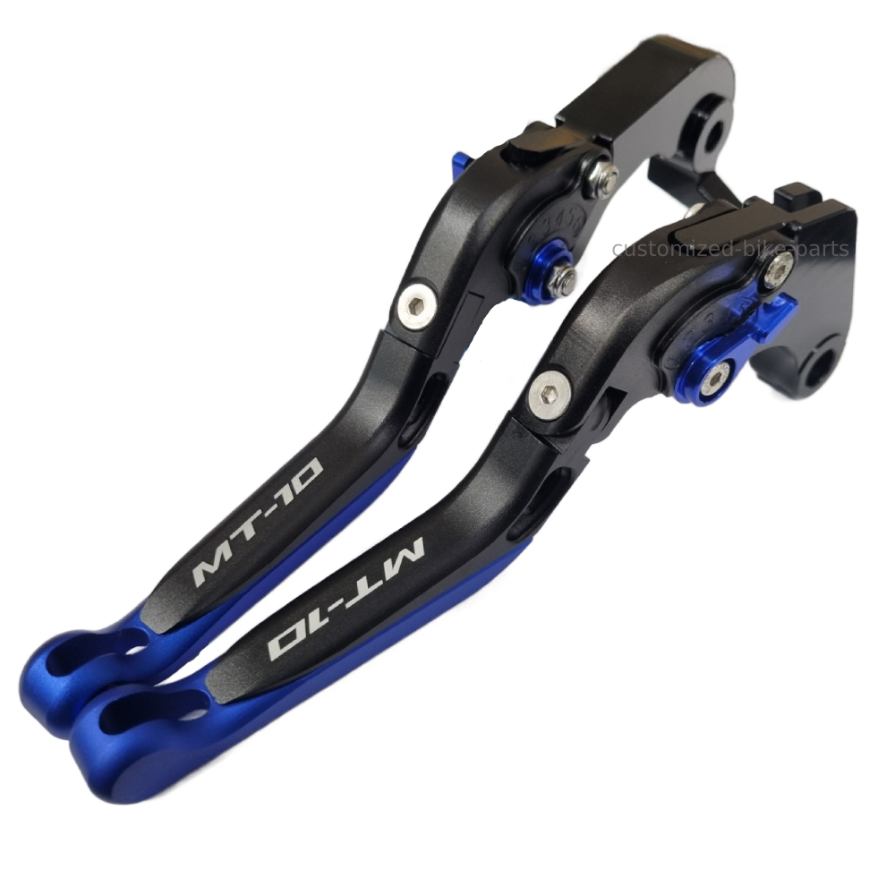 Blue/Black Adjustable Clutch Brake Lever Set - Yamaha MT-10 SP / MT-10 2022-2025