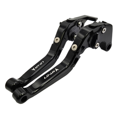 Yamaha MT-07 2014-2025 Adjustable Clutch Brake Lever Set - Black / Black