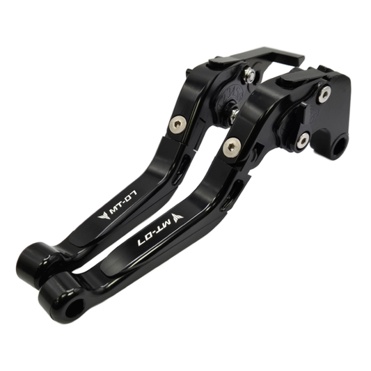 Yamaha MT-07 2014-2025 Adjustable Clutch Brake Lever Set - Black / Black