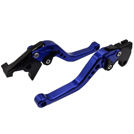 Short Blue Clutch & Brake Levers For Suzuki GSR 750 2011-2023