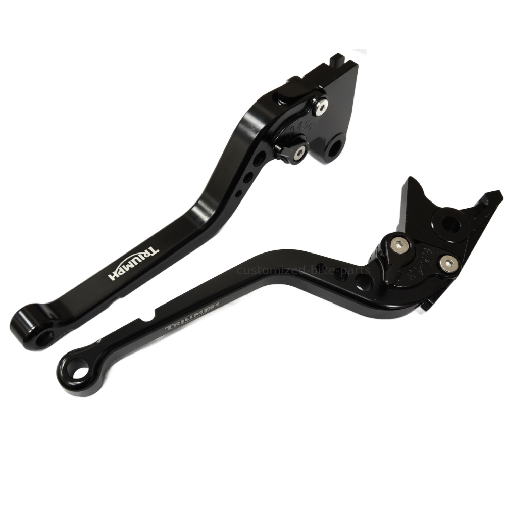 Long Black Clutch & Brake Lever Triumph BONNEVILLE / SE T100 / Black 2006-2015