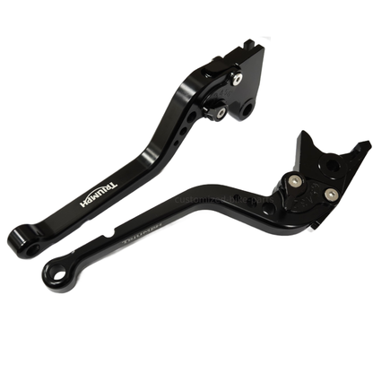 Long Black Clutch & Brake Lever Triumph BONNEVILLE / SE T100 / Black 2006-2015