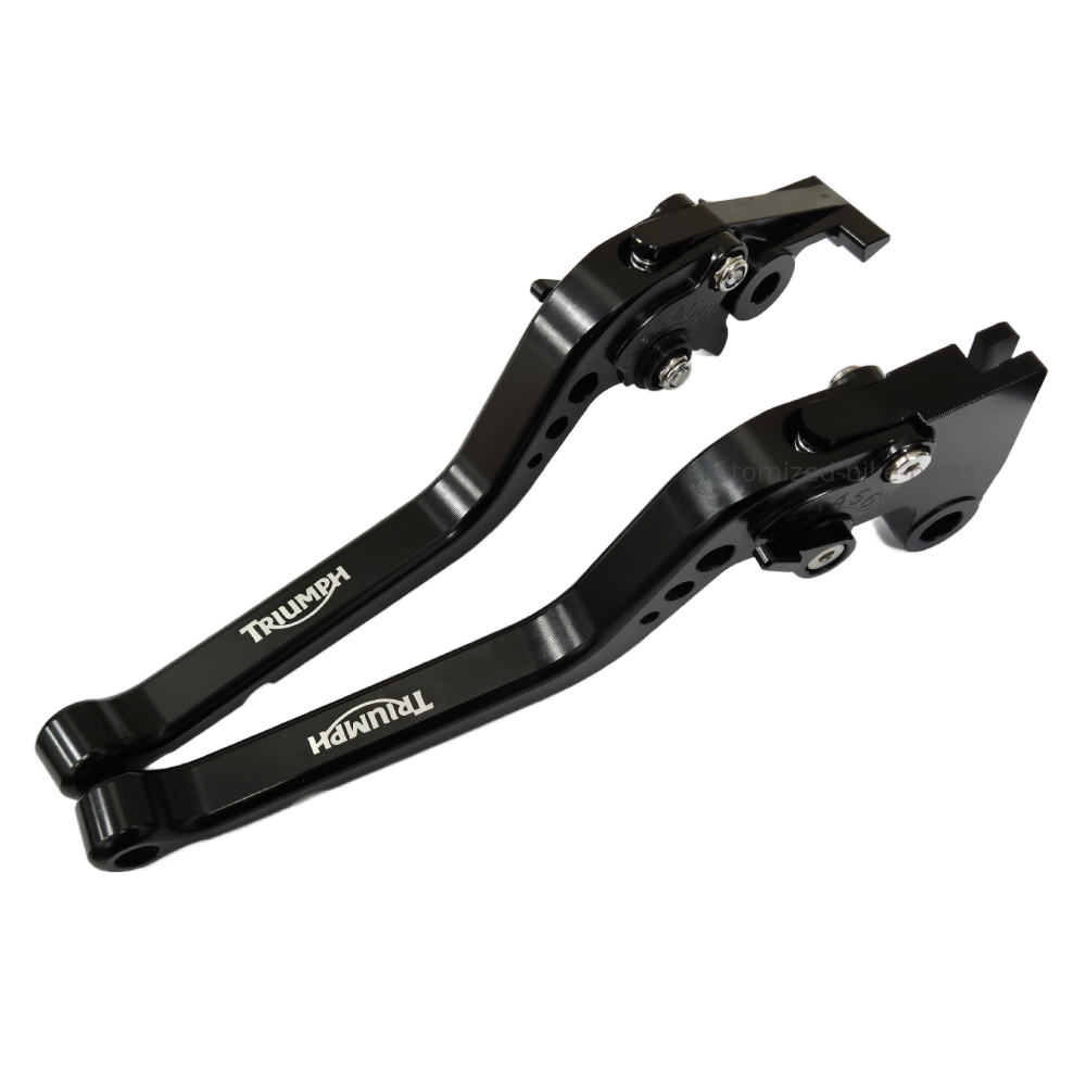 Long Black Clutch & Brake Lever Triumph BONNEVILLE / SE T100 / Black 2006-2015