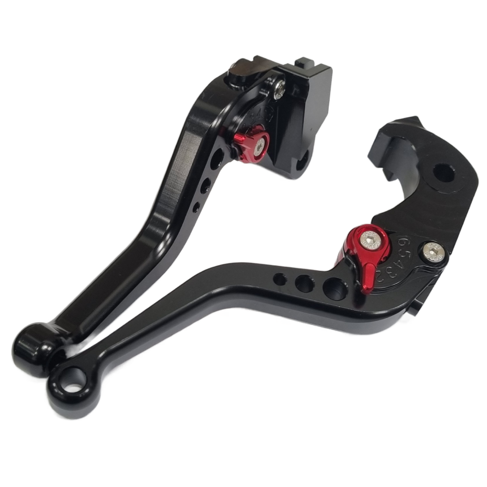Short Black Adjustable Brake & Clutch Lever Set Kawasaki Z900RS 2018-2024