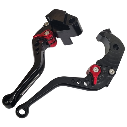 Short Black Adjustable Brake & Clutch Lever Set Kawasaki Z900RS 2018-2024