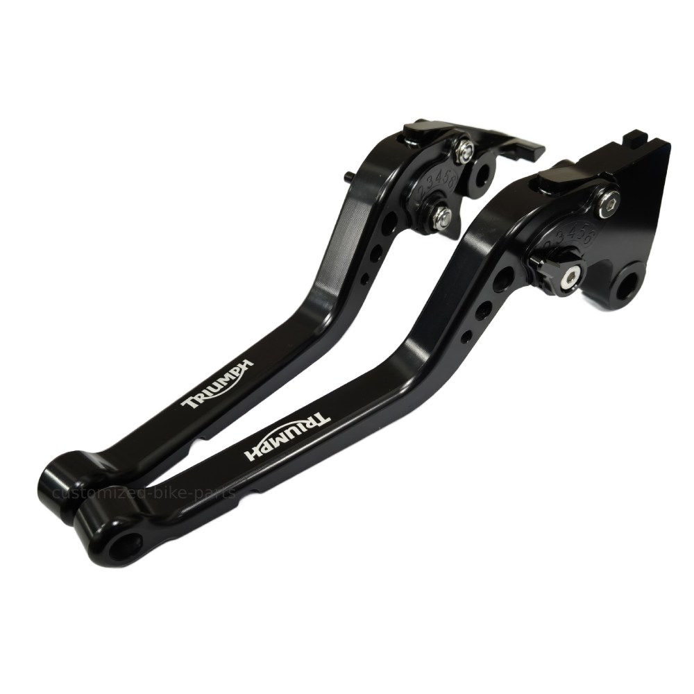 Long Black Clutch & Brake Lever Triumph BONNEVILLE / SE T100 / Black 2006-2015