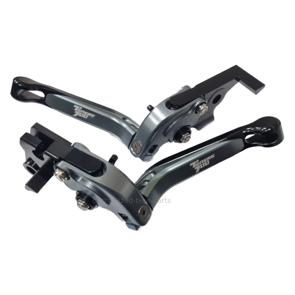 Grey/Black Adjustable Clutch Brake Lever Set - Yamaha Tenere 700 /XTZ 2019-2025