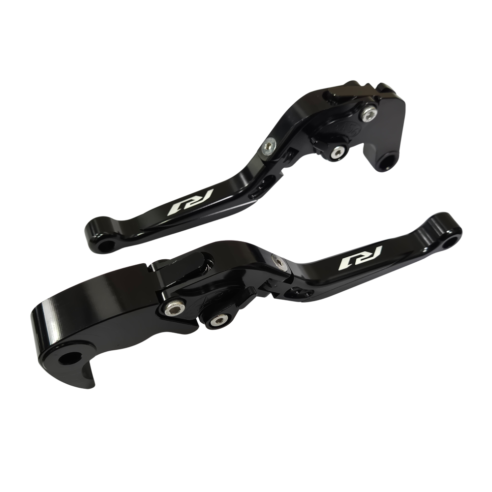 BLACK / BLACK BRAKE & CLUTCH LEVERS SET YAMAHA YZF-R1 R1M R1S 2015-2024
