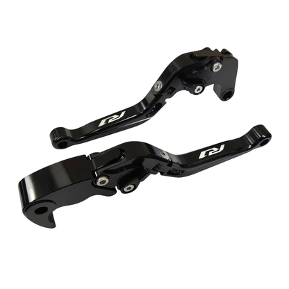 BLACK / BLACK BRAKE & CLUTCH LEVERS SET YAMAHA YZF-R1 R1M R1S 2015-2024
